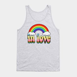 'In Love' Rainbow Graphic Design Logo T-Shirt Tank Top